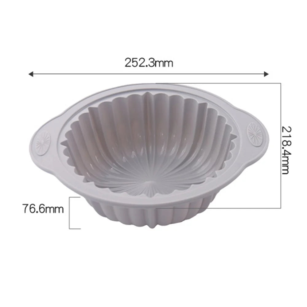 Large Silicone Cake Mold Heat Resistant Baking Pan Anti Scald Cooking Tray for Oven (No FDA) - 7