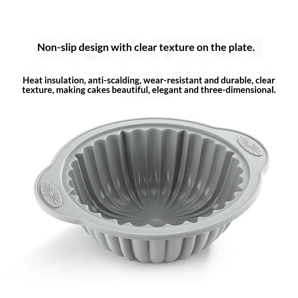 2Pcs Silicone Cake Mold Set (Large + Small) Heat Resistant Baking Pan Anti Scald Cooking Tray for Oven (No FDA) - 2
