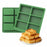 Silicone Baking Pan 6 Cavity Rectangular Cake Mold High Temperature Bread Mold (FDA Certificated) - Green - 1