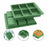 Silicone Baking Pan 6 Cavity Rectangular Cake Mold High Temperature Bread Mold (FDA Certificated) - Green - 2