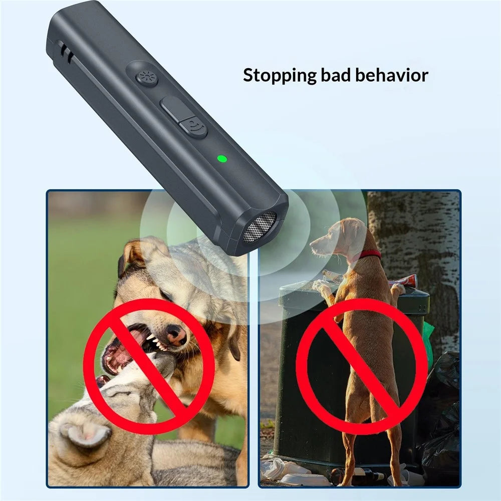 N11 Ultrasonic Dog Repeller Dog Barking Deterrent Anti Bark Device with UV Light - Black - 6
