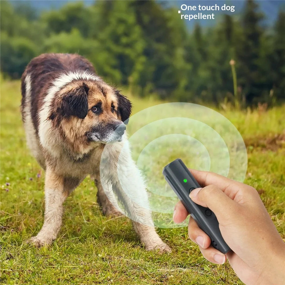 N11 Ultrasonic Dog Repeller Dog Barking Deterrent Anti Bark Device with UV Light - Black - 7