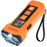 D900 3-Head Variable Frequency Ultrasonic Dog Repeller with LED Flashlight Anti Bark Pet Training Device - Orange - 1