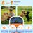 D900 3-Head Variable Frequency Ultrasonic Dog Repeller with LED Flashlight Anti Bark Pet Training Device - Orange - 2