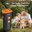 H6 Handheld 4-Head Ultrasonic Dog Training Device Anti-Barking Deterrent Device with LED Flashlight - Orange Black - 3