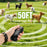 H6 Handheld 4-Head Ultrasonic Dog Training Device Anti-Barking Deterrent Device with LED Flashlight - Orange Black - 7