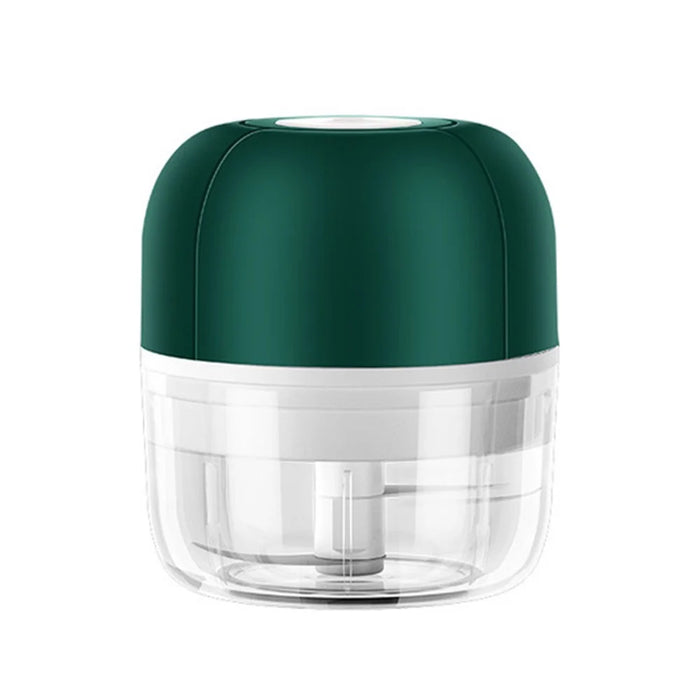 100ml Mini USB Charging Garlic Chopper Kitchen Vegetable Ginger Masher Crusher (BPA Free, without FDA Certificate) - Green - 1