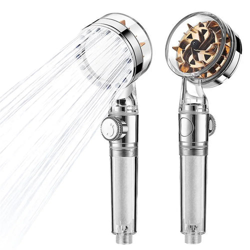 Handheld Pressurized Shower High Pressure Shower Head Back Rubbing Tools Bathroom Accessory - Transparent - 1