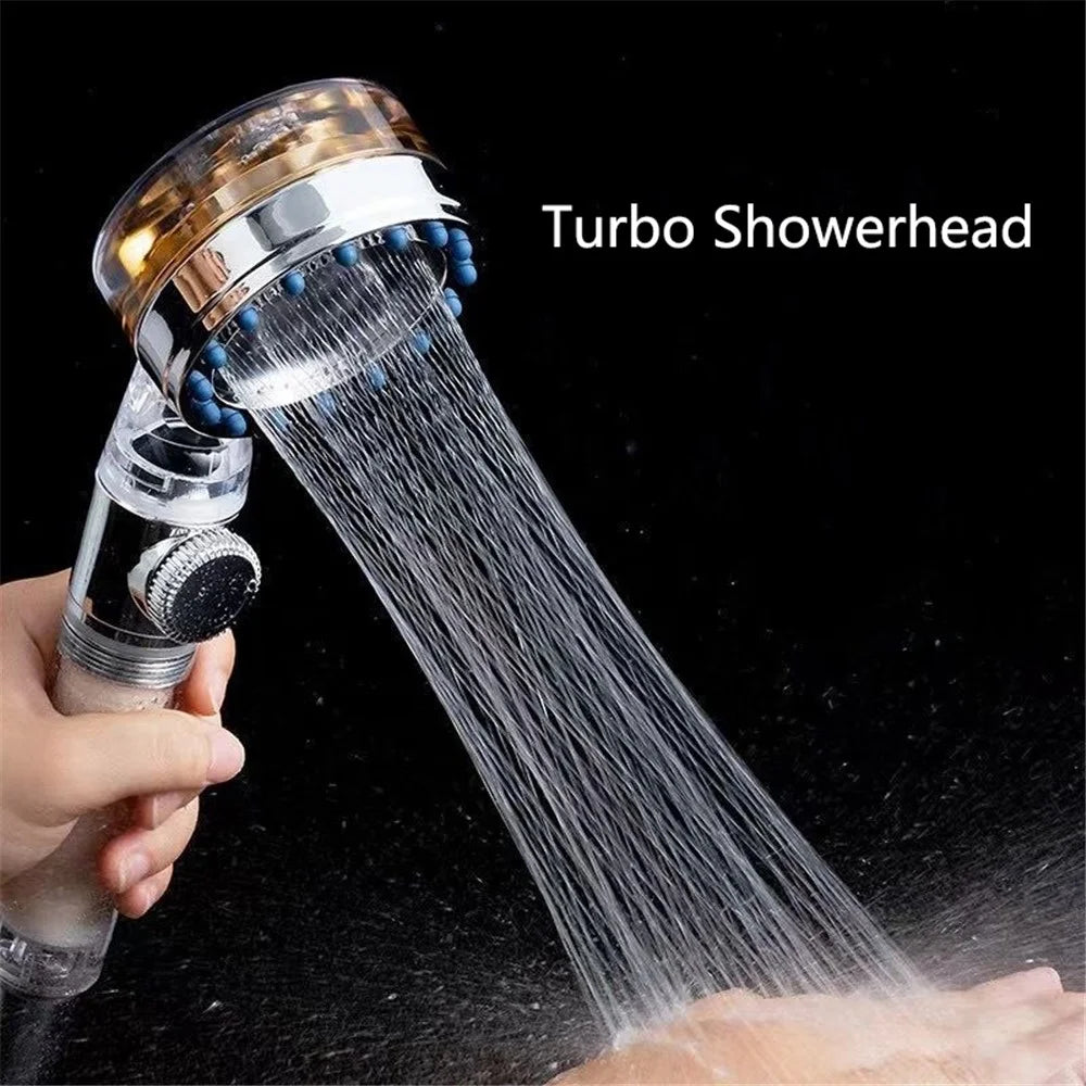 Handheld Pressurized Shower High Pressure Shower Head Back Rubbing Tools Bathroom Accessory - Transparent - 3