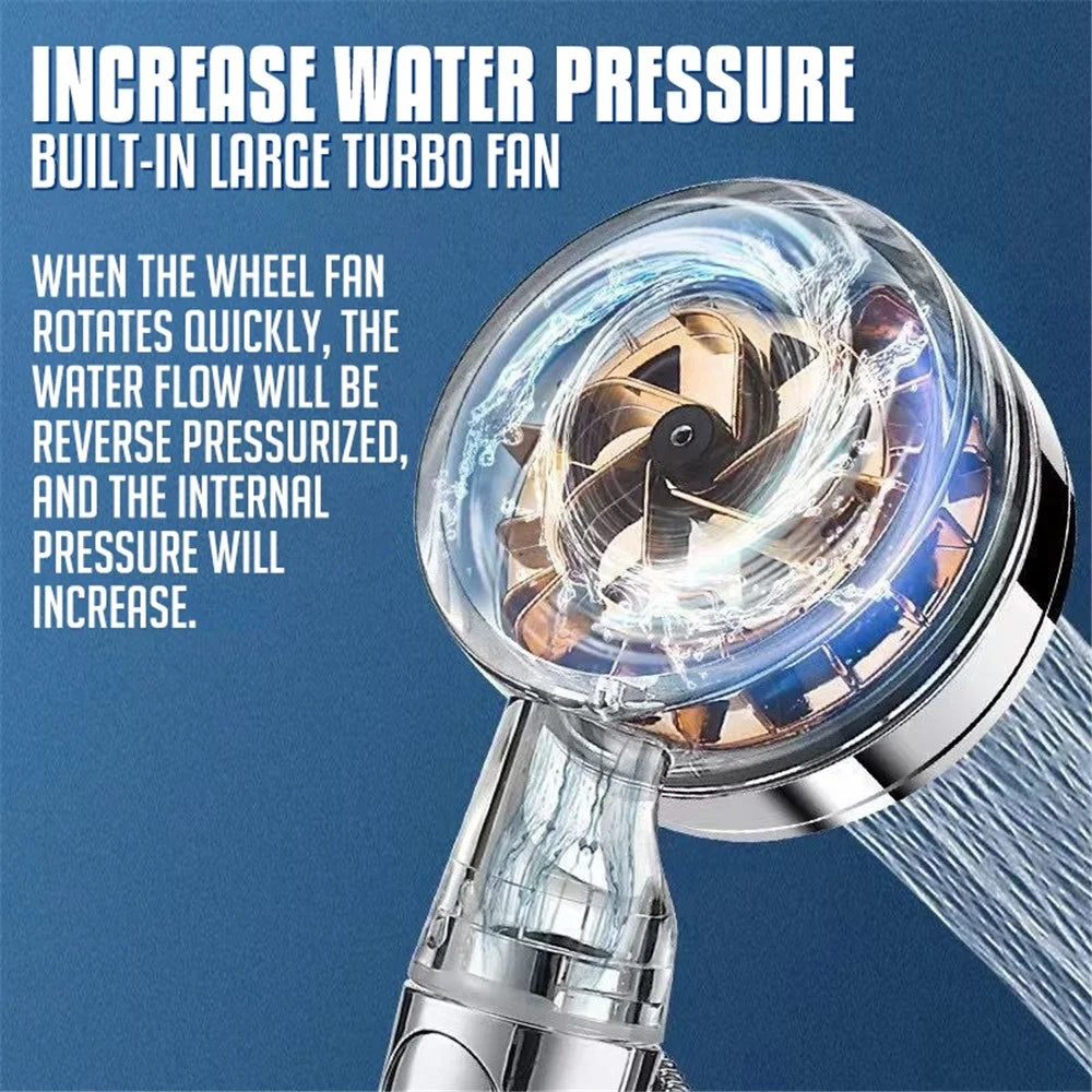 Handheld Pressurized Shower High Pressure Shower Head Back Rubbing Tools Bathroom Accessory - Transparent - 4