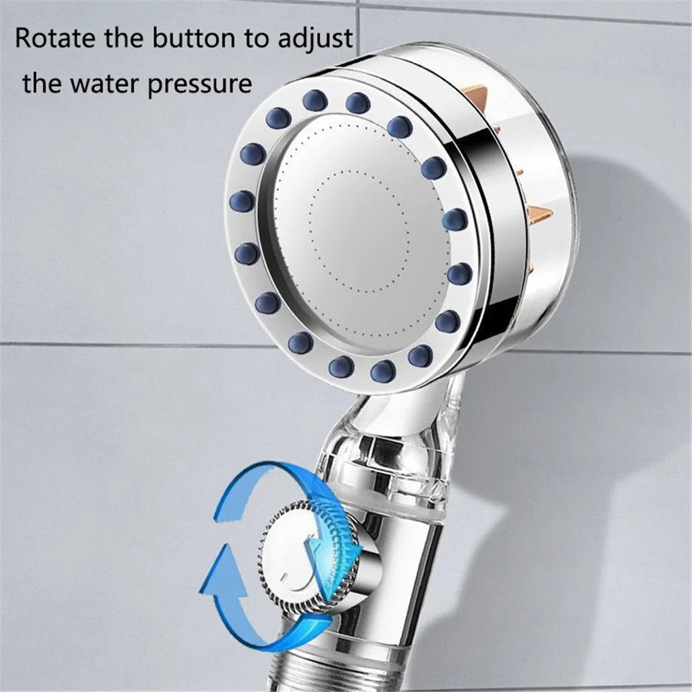 Handheld Pressurized Shower High Pressure Shower Head Back Rubbing Tools Bathroom Accessory - Transparent - 5