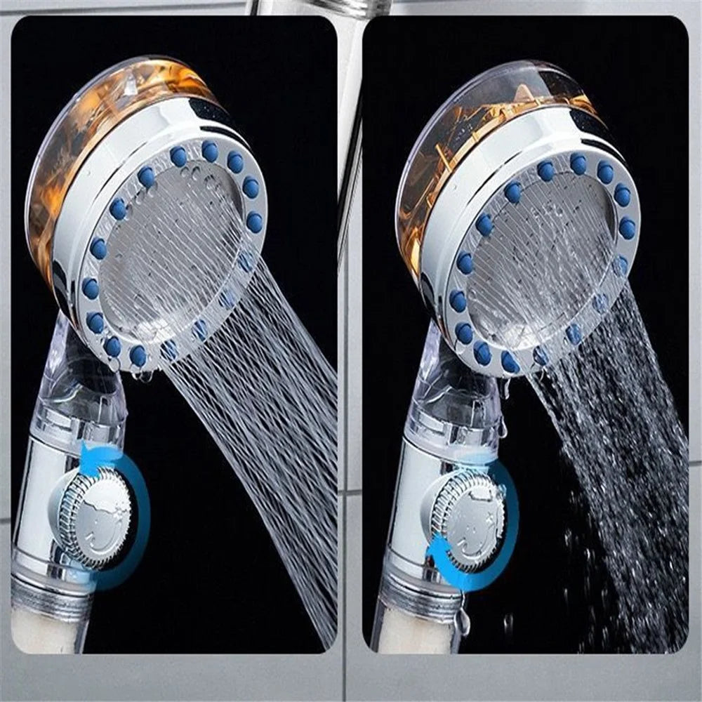 Handheld Pressurized Shower High Pressure Shower Head Back Rubbing Tools Bathroom Accessory - Transparent - 7