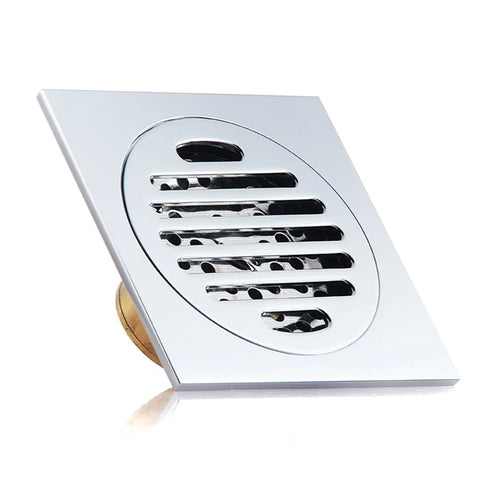 HIDEEP HIDL112 120*120mm Shower Floor Drain Hair Strainer Protector Odor-Resistant Chrome Finished Hair Catcher - 1