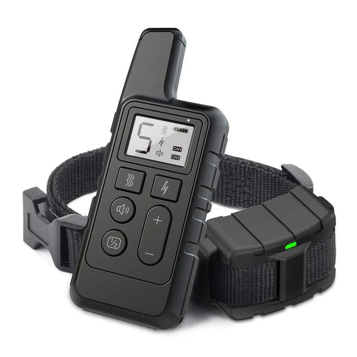 500m Remote Control Pet Gift Dog Bark Collar Electronic Vibration Bark Shock Collar - Black - 1
