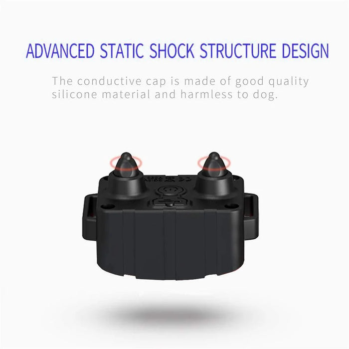 500m Remote Control Pet Gift Dog Bark Collar Electronic Vibration Bark Shock Collar - Black - 3