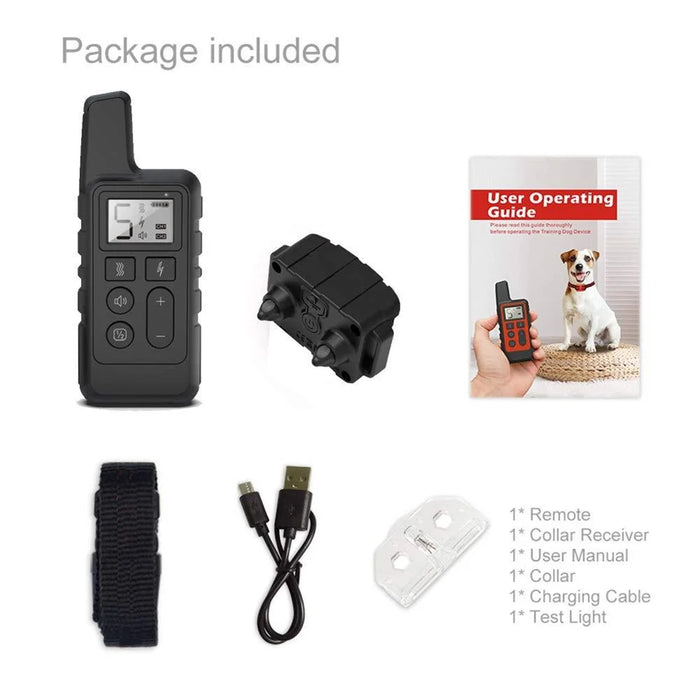 500m Remote Control Pet Gift Dog Bark Collar Electronic Vibration Bark Shock Collar - Black - 5
