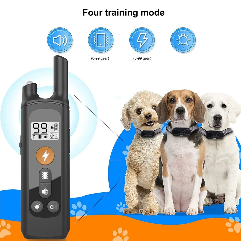 Electric Dog Training Collar Rechargeable IP67 Waterproof Electric Shock Collar for Dogs - 3