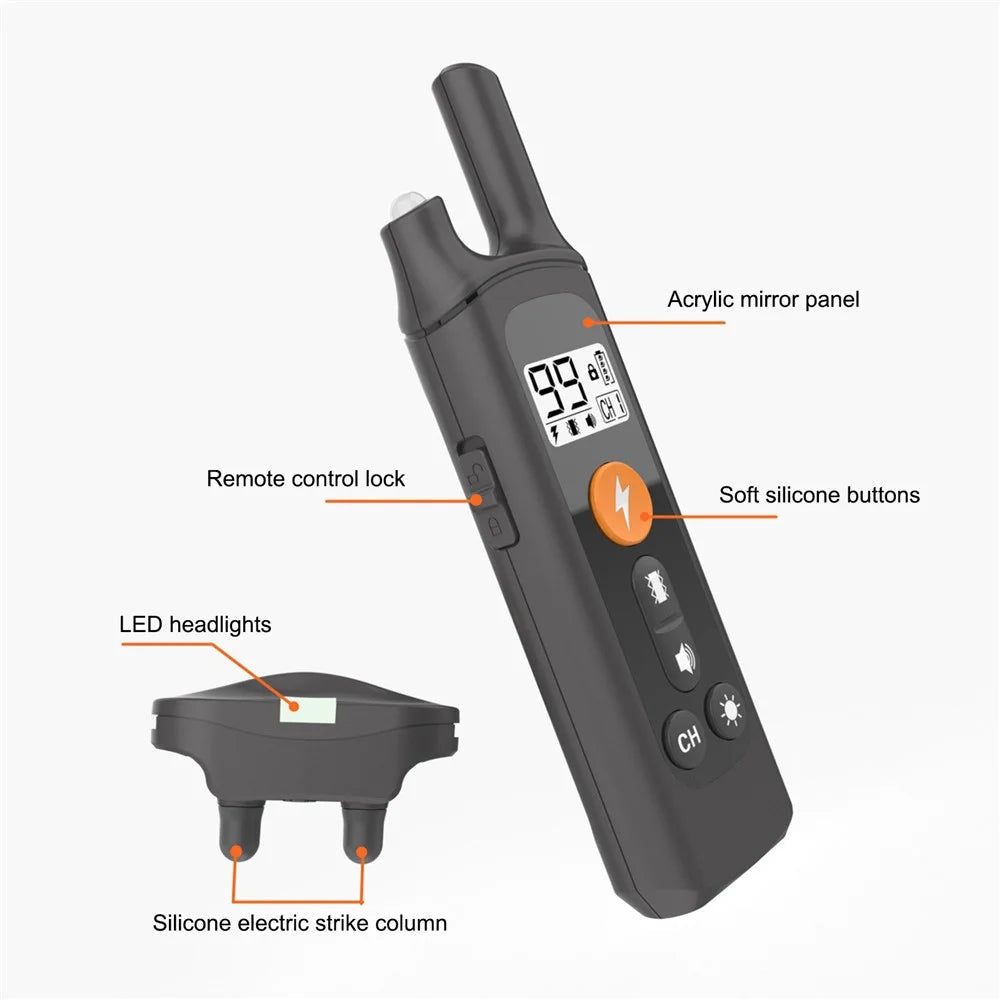 Electric Dog Training Collar Rechargeable IP67 Waterproof Electric Shock Collar for Dogs - 7