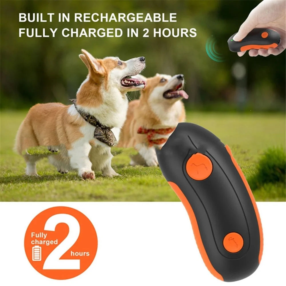 D2 Ultrasonic Dog Barking Deterent Device Dog Barking Stopper Rechargable Handheld Dog Repellent Dog Behavior Corrector - 5