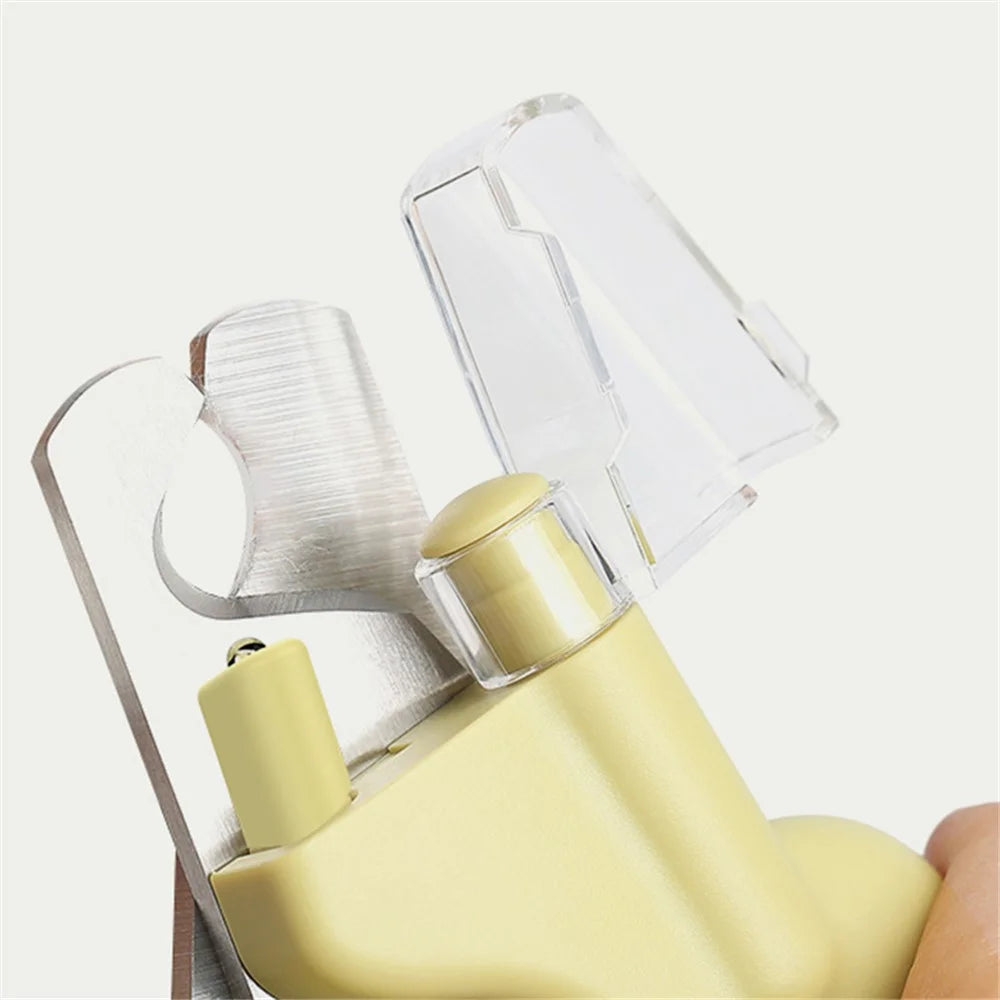 AIWO Banana Shape Pet Nail Clipper Anti-Cutting Blood Line Dog Cat Claw Trimmer with LED Light ST - White Light / Green - 4
