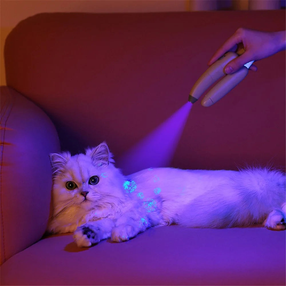 AIWO Banana Shape Pet Nail Clipper Anti-Cutting Blood Line Dog Cat Claw Trimmer with LED Light ST - White Light / Green - 6