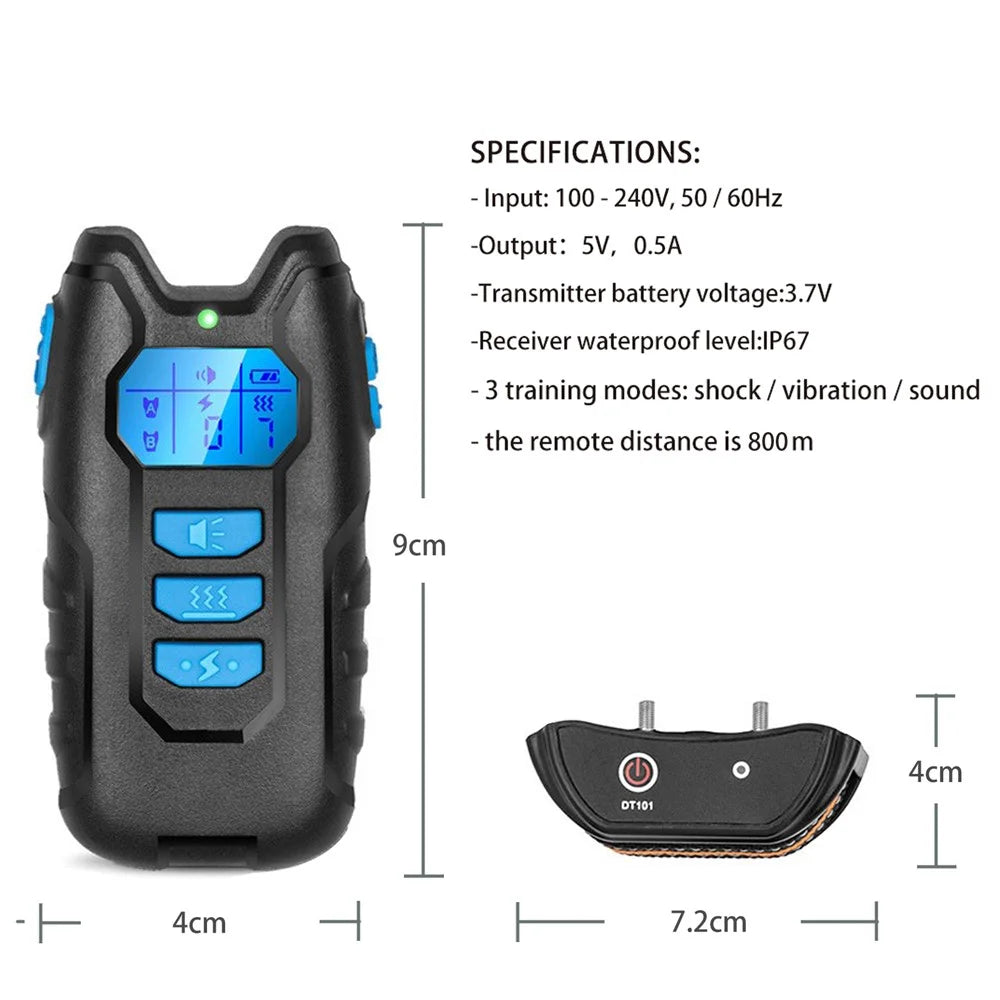 PM101 Remote Control Pet Dog Anti-Barking Collar Electronic Vibration Bark Shock Collar - Orange - 6