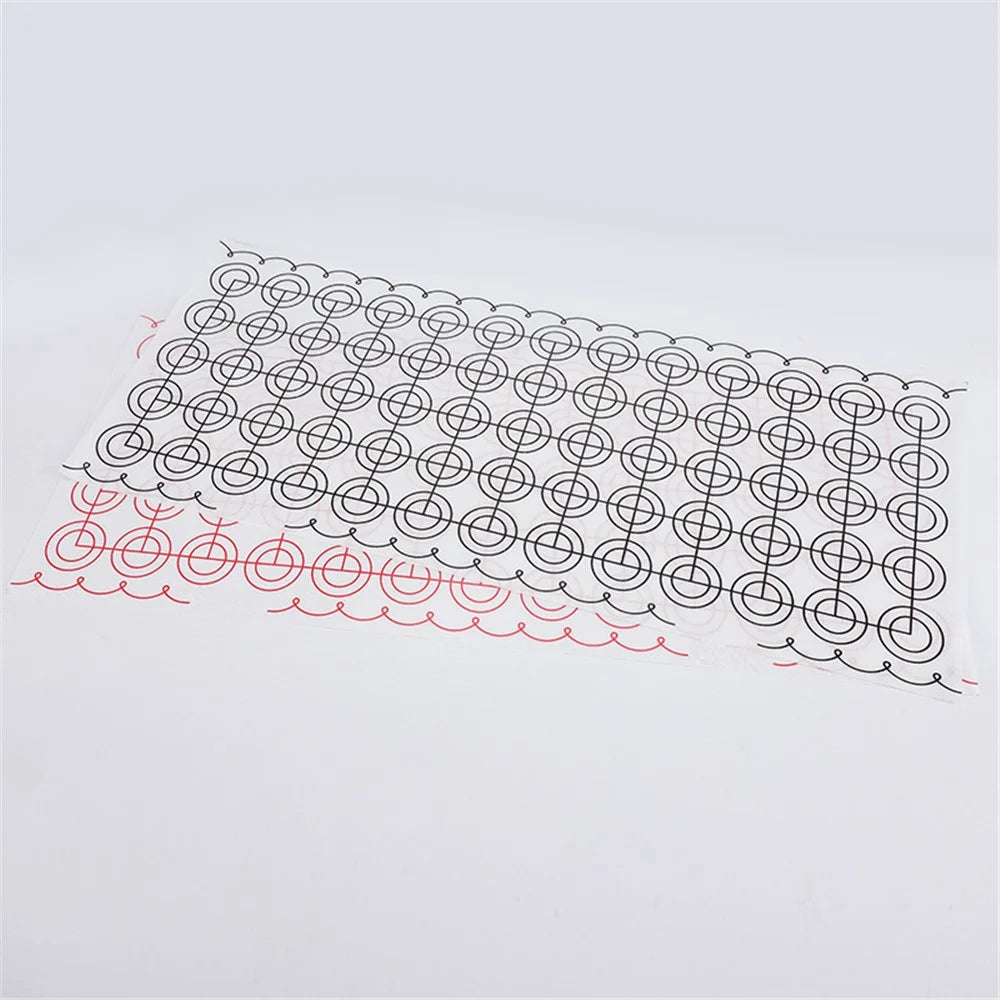 26x60cm Fiberglass Cloth + Silicone Macaron Baking Mat Non Stick Kneading Dough Pad Cookies Pastry Sheet Liner (BPA-Free, No FDA Certified) - Black - 6