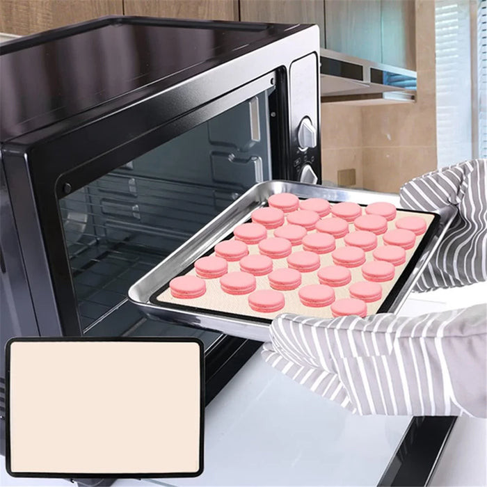 Silicone Baking Mat Cookie Pad Rolling Dough Mat Non-stick Oven Sheet, Round Edge / 29.5x42cm (BPA-Free, No FDA Certified) - Grey - 5