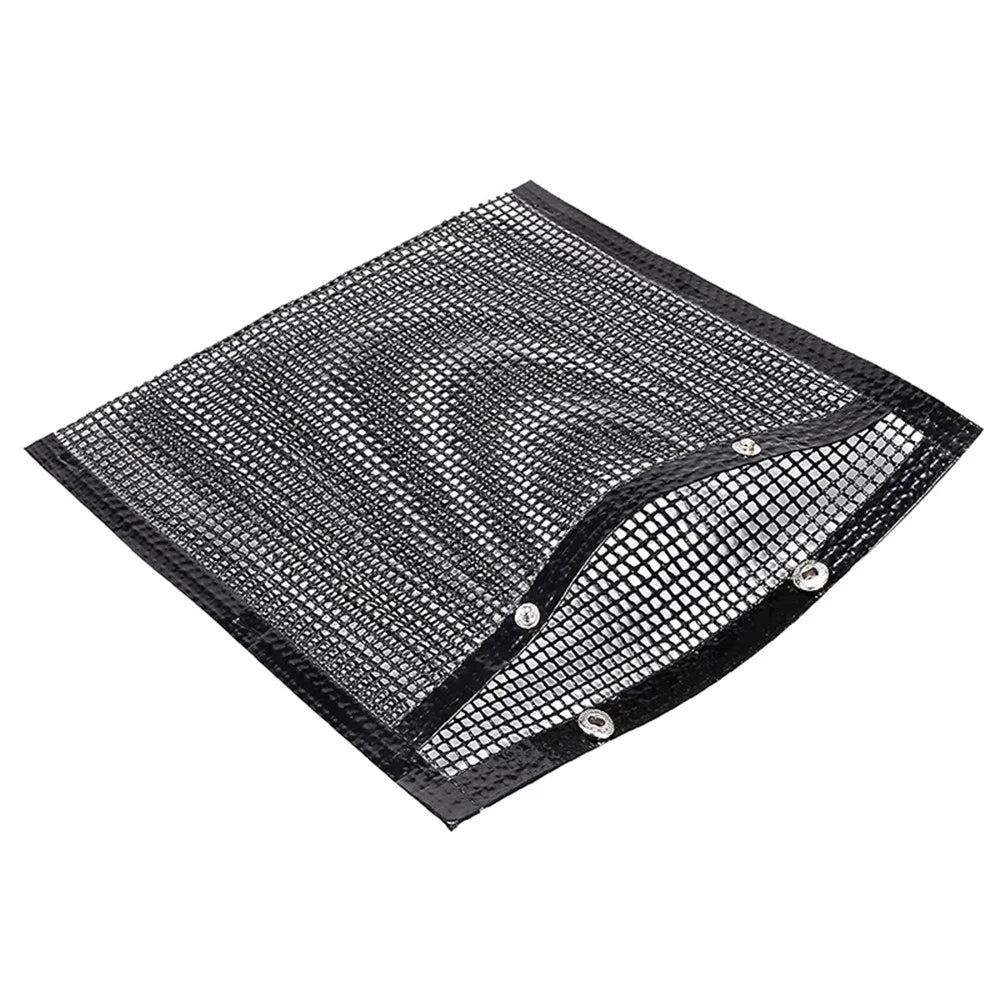 30x24CM Fiberglass Barbecue Grill Bags Mesh Pouch Heat-Resistant BBQ Meat Vegetable Grilling Bag (BPA-Free, No FDA Certified) - Black - 1