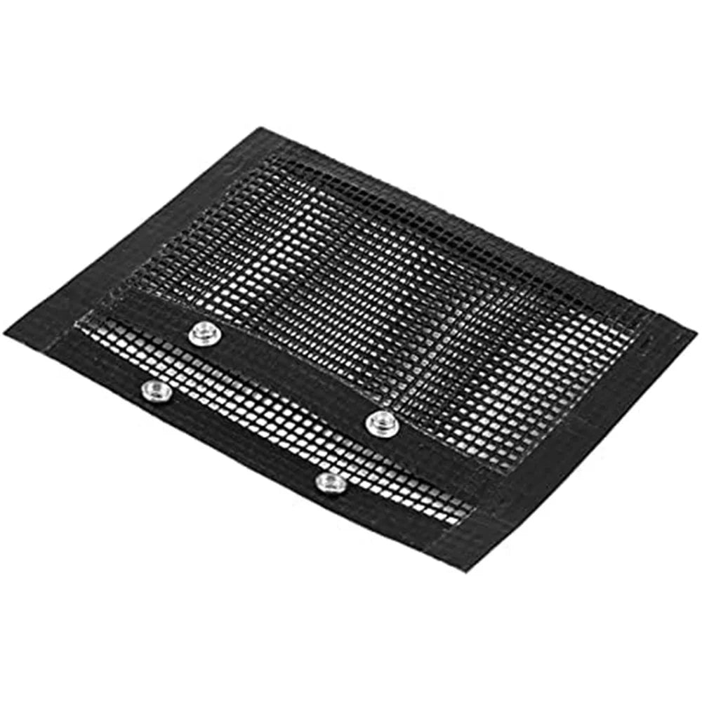 24x14CM Fiberglass BBQ Grilling Mesh Bag Grill Accessories Vegetables Grilling Pouch (BPA-Free, No FDA Certified) - Black - 1