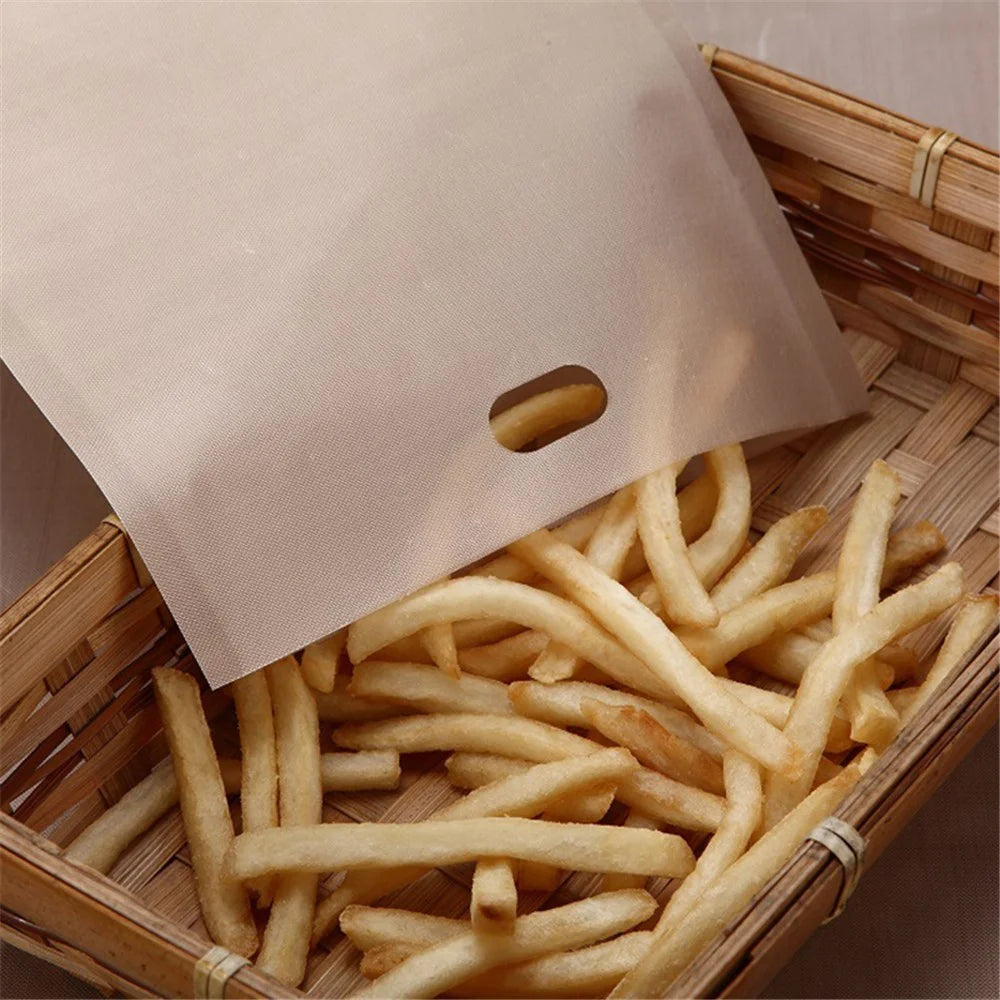 5Pcs 16x18cm PTFE Toaster Bag High Temperature Resistant Non-Stick Microwave Bread Bag (BPA Free, No FDA Certificate) - 7