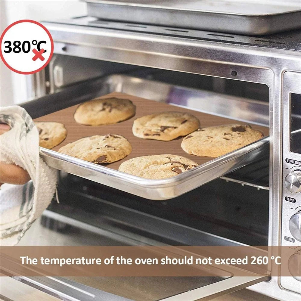 3PCS 40x60CM PTFE Fiberglass Cake Baking Mat Non-Stick Oven Liners Barbecue Grill Mat (BPA-Free, No FDA Certified) - White - 3
