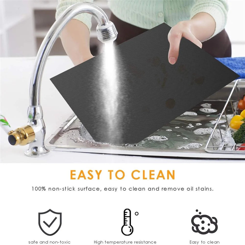 2PCS 33CMx40CMx0.2MM PTFE Fiberglass Mats Non-Stick Liners Outdoor Barbecue Meat Grilling Roasting Mats (BPA-Free, No FDA Certified) - White - 2