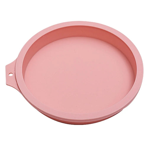 6-inch Cake Pan Silicone Mold Round Chiffon Cake Making Mold Baking Pan (BPA-Free, No FDA Certificate) - Pink - 1