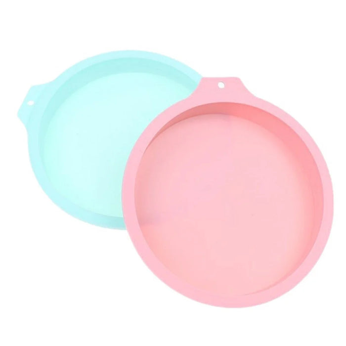 6-inch Cake Pan Silicone Mold Round Chiffon Cake Making Mold Baking Pan (BPA-Free, No FDA Certificate) - Pink - 3