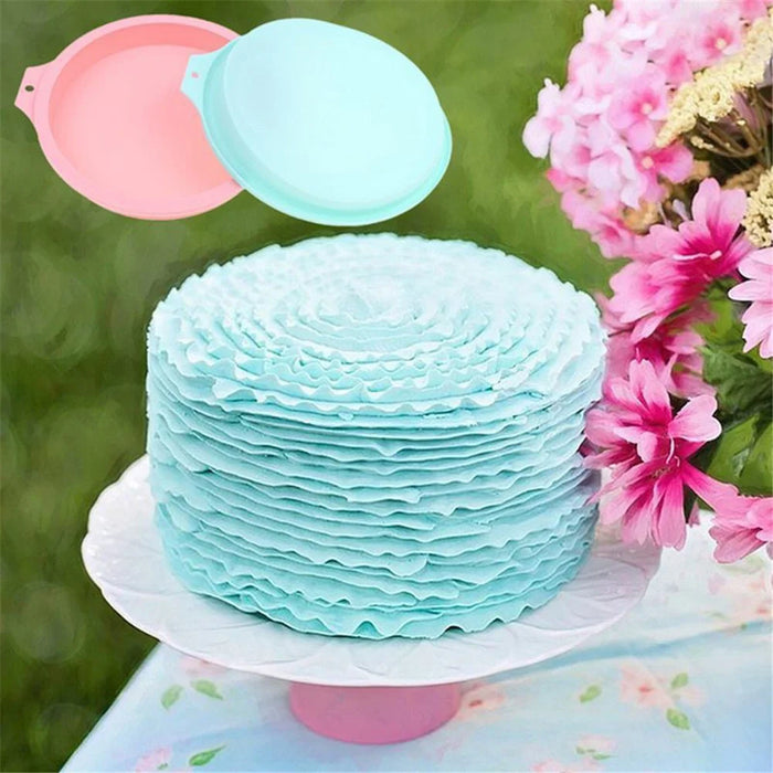 6-inch Cake Pan Silicone Mold Round Chiffon Cake Making Mold Baking Pan (BPA-Free, No FDA Certificate) - Pink - 4