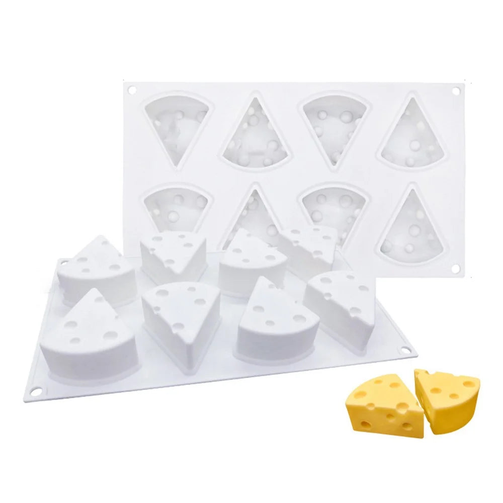 8-Grid Cheese Mousse Cake Mold Silicone Baking Mold DIY Soap Scented Candle Mold (BPA-Free, No FDA Certificate) - 1