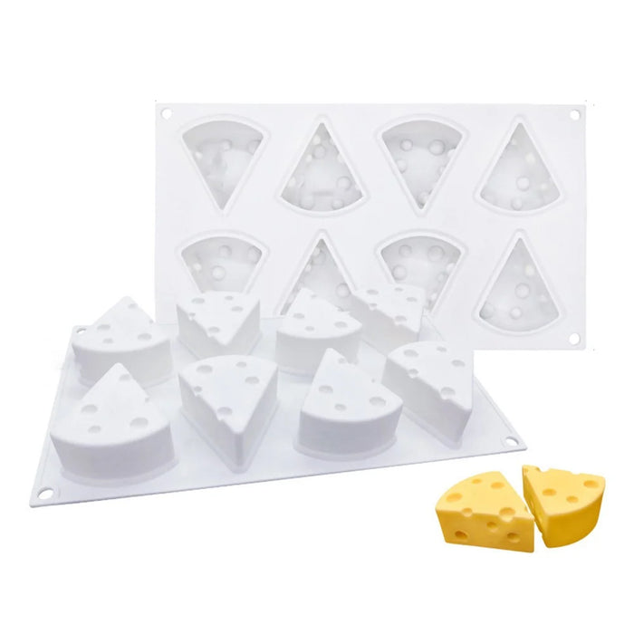 8-Grid Cheese Mousse Cake Mold Silicone Baking Mold DIY Soap Scented Candle Mold (BPA-Free, No FDA Certificate) - 1