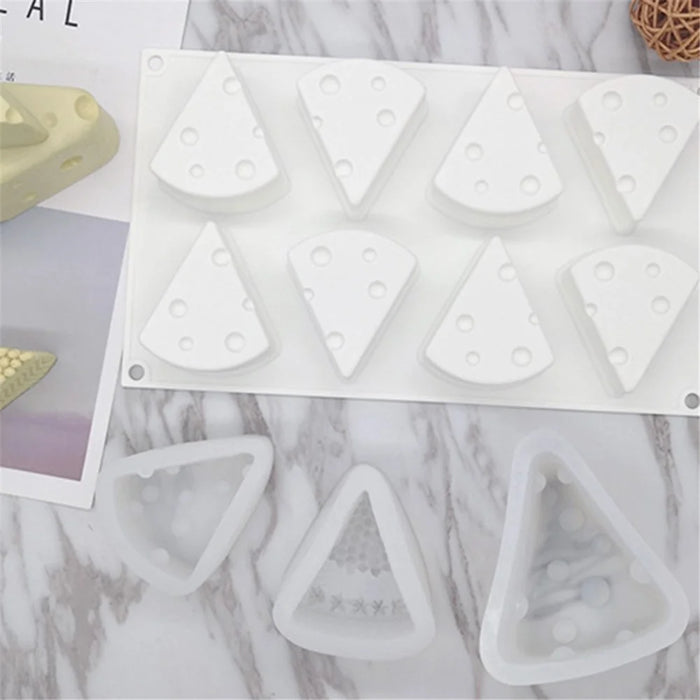8-Grid Cheese Mousse Cake Mold Silicone Baking Mold DIY Soap Scented Candle Mold (BPA-Free, No FDA Certificate) - 2