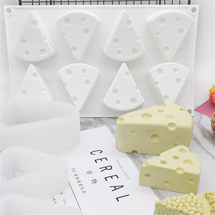 8-Grid Cheese Mousse Cake Mold Silicone Baking Mold DIY Soap Scented Candle Mold (BPA-Free, No FDA Certificate) - 3