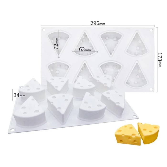 8-Grid Cheese Mousse Cake Mold Silicone Baking Mold DIY Soap Scented Candle Mold (BPA-Free, No FDA Certificate) - 4