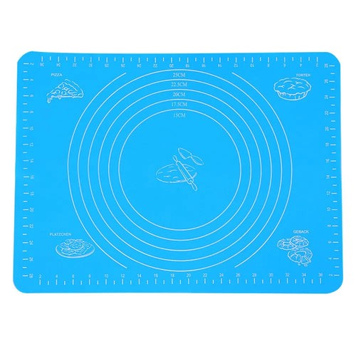 45x64CM Pastry Mat Non-stick Food-Safe Silicone Pad for Rolling Dough (BPA-Free, No FDA Certified) - Blue - 1