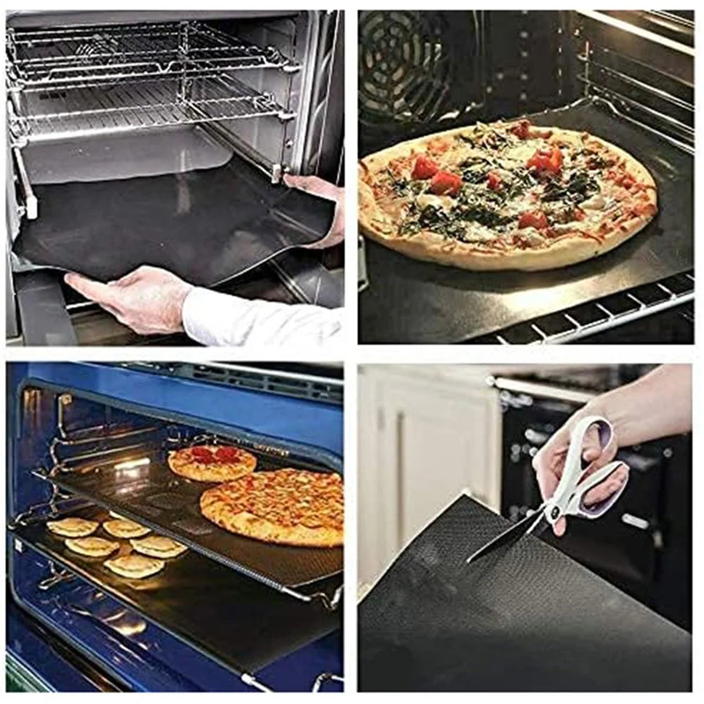 5PCS 33CMx40CMx0.2MM BBQ Grill Mats Non-Stick PTFE Fiberglass Grilling Liners Pads (BPA-Free, No FDA Certified) - 3