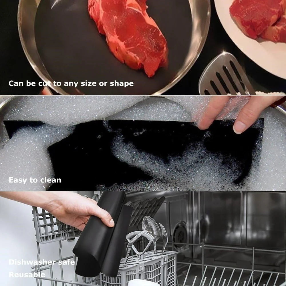 5PCS 33CMx40CMx0.2MM BBQ Grill Mats Non-Stick PTFE Fiberglass Grilling Liners Pads (BPA-Free, No FDA Certified) - 7