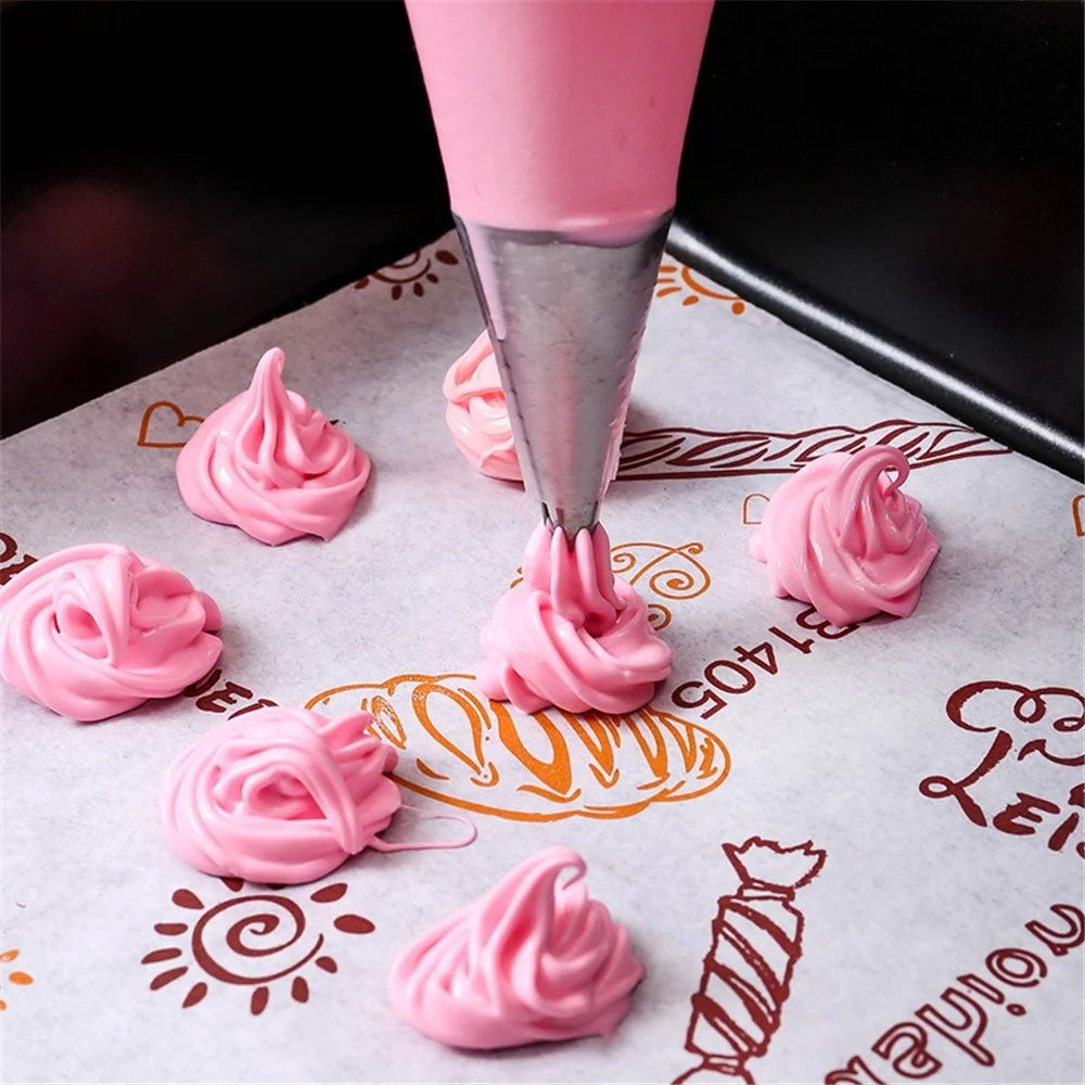 100Pcs Disposable Pastry Bags PE Icing Piping Bag for Cake Cookies Dessert Cupcakes Decoration, Large Size (No FDA Certificate) - with Letters - 5