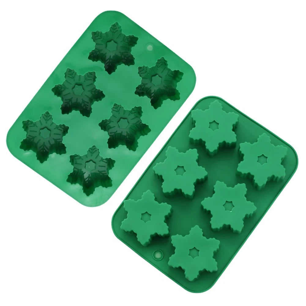 4Pcs / Set Xmas Soap Ice Cube Christmas Silicone Cake Baking Mold for Cookies Jello (BPA-Free, No FDA Certified) - 2