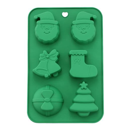 Christmas Silicone Mold Kitchen Chocolate Tray DIY Decoration Cake Baking Tool (No FDA Certificate) - Christmas Socks+Bell - 1
