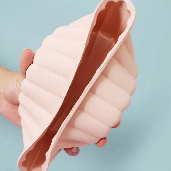 Flower Shape Silicone Baking Pan Round Tray Bread Mousse Cake Mold (BPA-Free, No FDA Certified) - Beige - 2