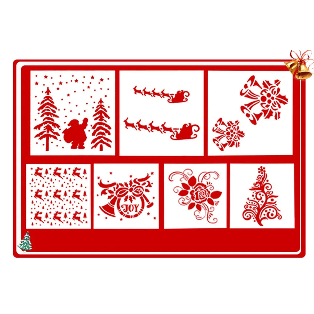 Christmas Fondant Cookie Spray Stencil Hollow Template Frosting Biscuits Mold Cake Decorating Tool (No FDA Certificate) - Style 22 - 3