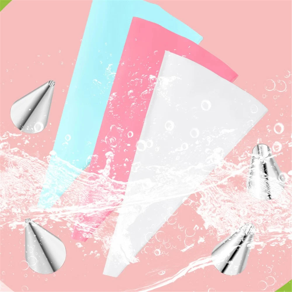 29Pcs  /  Set Christmas Cake DIY Tool Icing Piping Nozzles with Cream Pastry Bag Scrapers (No FDA Certificate) - Pink - 6